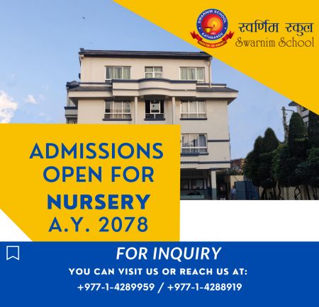 Admission Open for Nursery A.Y. 2078